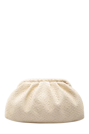 Textured Pouch Crossbody Bag - Cream