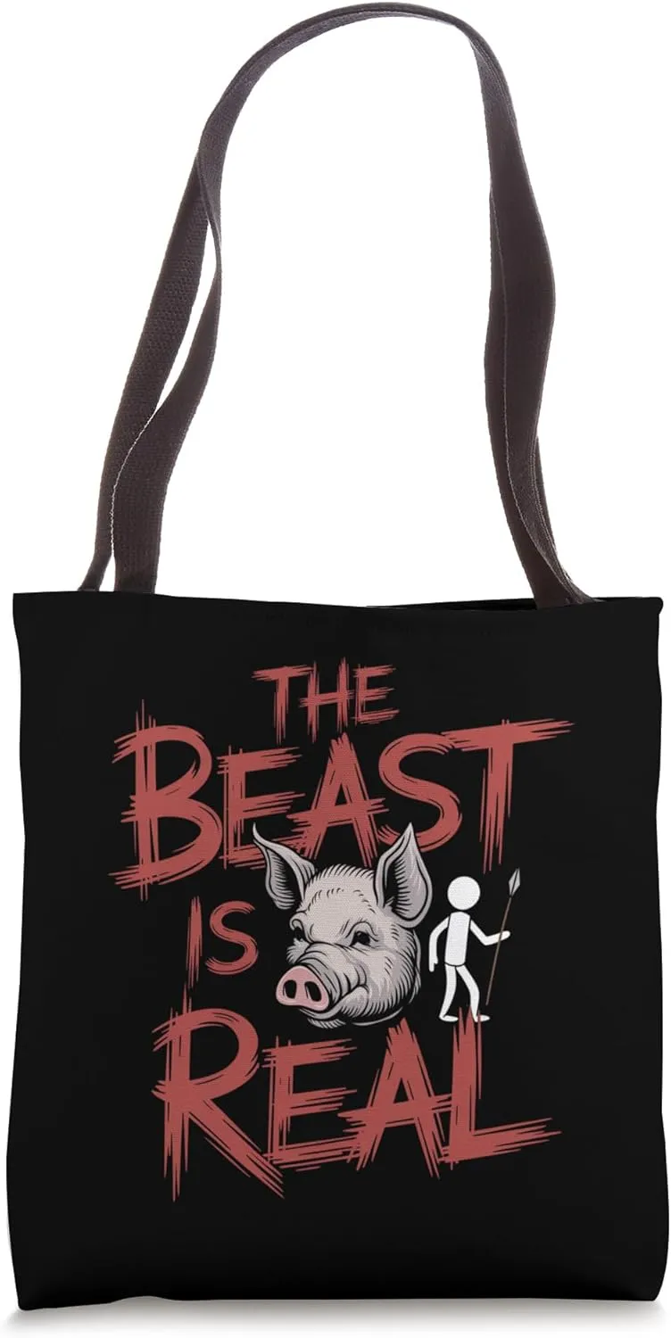 The Beast is Real Lord of the Flies Classic Literary Tote Bag