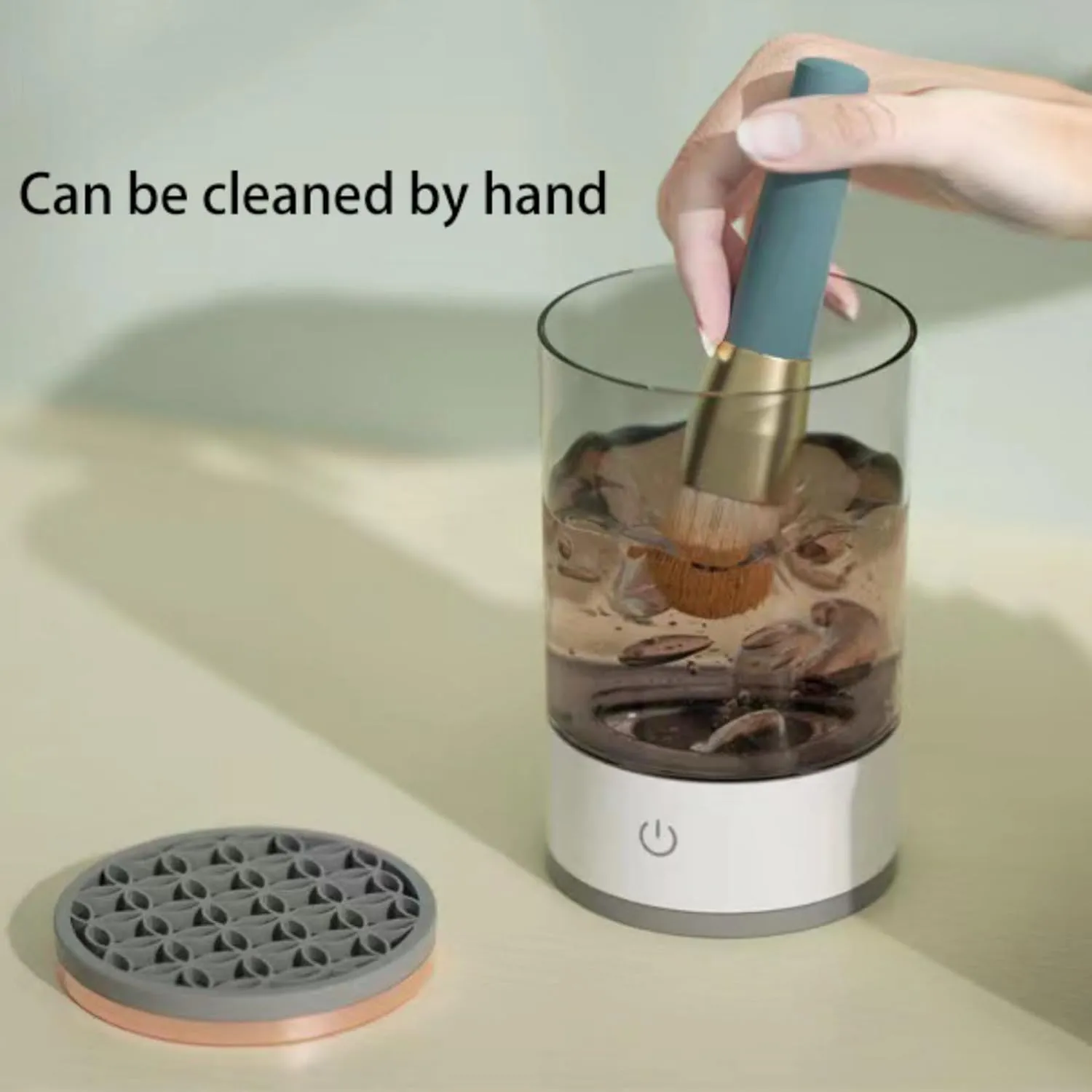 The Cozy Luna Brush Cleaner, Cosmetic Brush Cleaner (White,Charging)