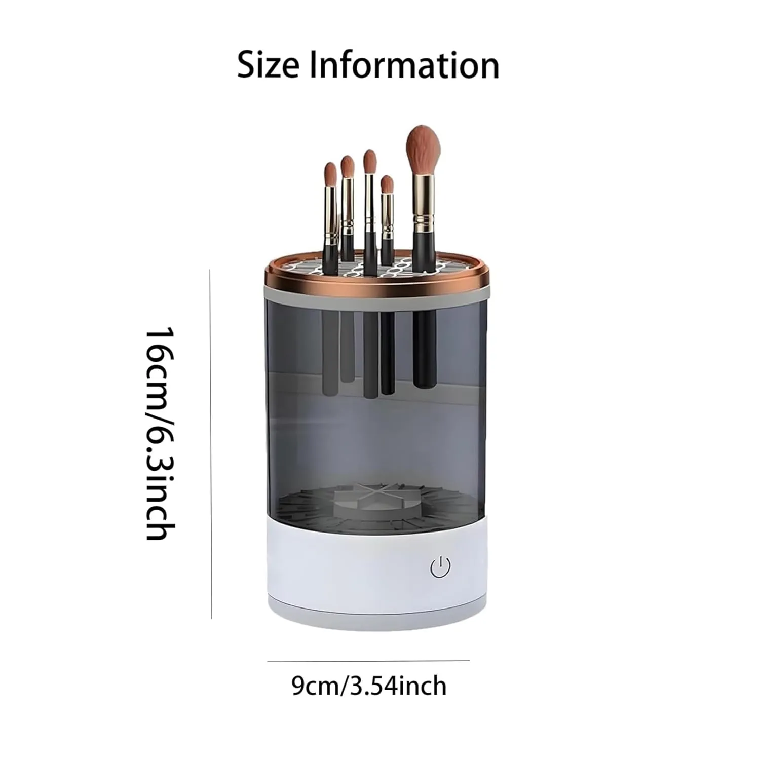 The Cozy Luna Brush Cleaner, Cosmetic Brush Cleaner (White,Charging)