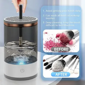 The Cozy Luna Brush Cleaner, Cosmetic Brush Cleaner (White,Charging)