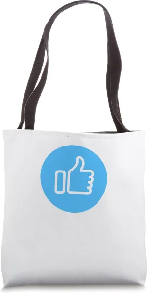 Thumbs Up Like Face Book Icon Tote Bag
