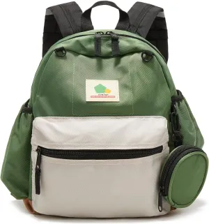 Toddler Backpack for Boys Girls 2-4, Small Preschool Backpack, Mini Kindergarten Back Pack for Kids Gift,12 inch (Light Green Grey)