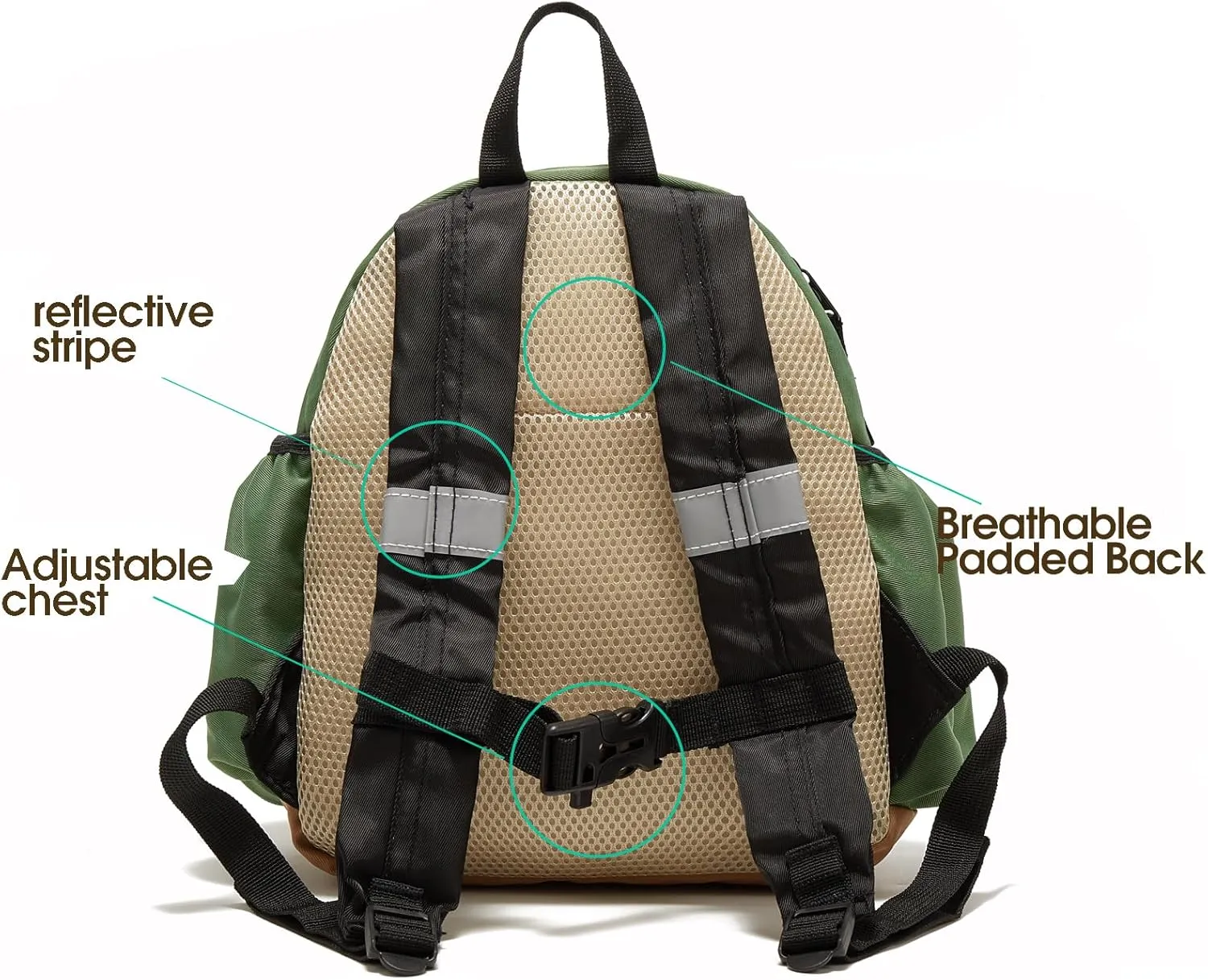 Toddler Backpack for Boys Girls 2-4, Small Preschool Backpack, Mini Kindergarten Back Pack for Kids Gift,12 inch (Light Green Grey)