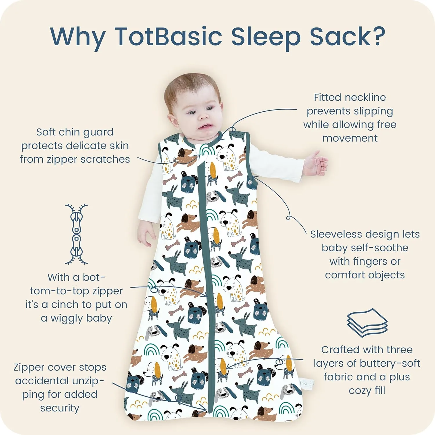 Toddler Sleep Sacks 2T-3T-4T, 0.5 TOG Light Summer Wearable Blankets, Extra Long XL Sleeping Bags, 2 Pack