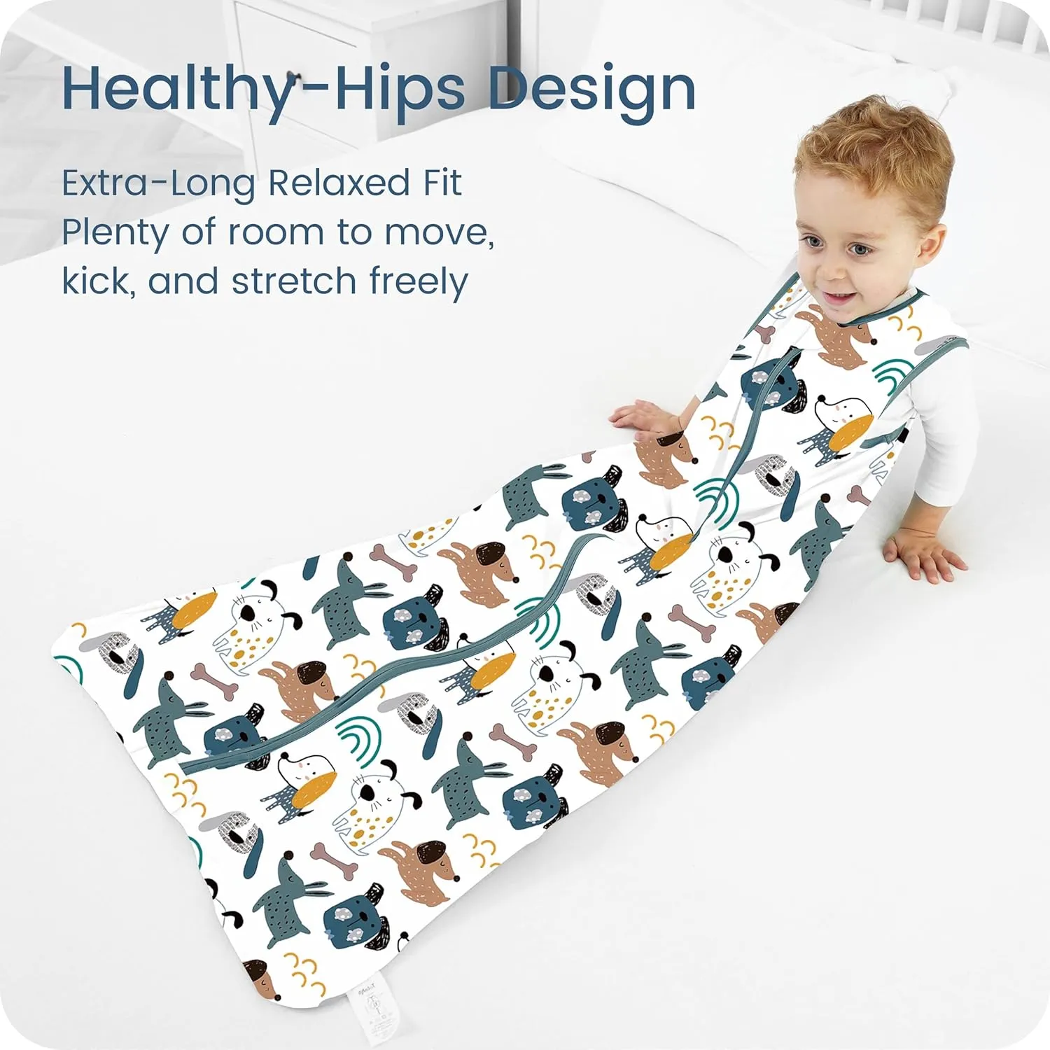 Toddler Sleep Sacks 2T-3T-4T, 0.5 TOG Light Summer Wearable Blankets, Extra Long XL Sleeping Bags, 2 Pack