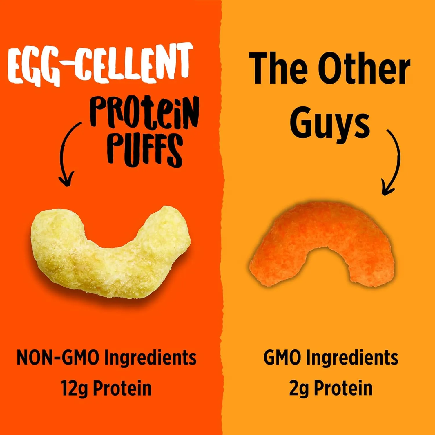 Todd's Better Snacks Egg-Cellent Protein Puffs, Sea Salt & Vinegar, 1.2 Oz (Pack of 10), Made with Egg Whites, 12g Protein, Gluten Free Healthy Snack