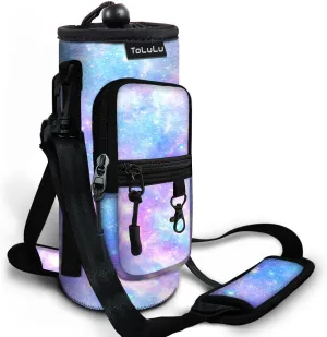 ToLuLu 25/32/40oz Water Bottle Carrier Bag Pocket,Insulated Neoprene Adjustable Shoulder Strap Water Bottle Pouch Case, Crossbody Water Bottle Holder Sling Sleeve for Men Women Adults