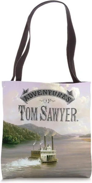 Tom Sawyer Adventures - Mississippi River Landscape Tote Bag