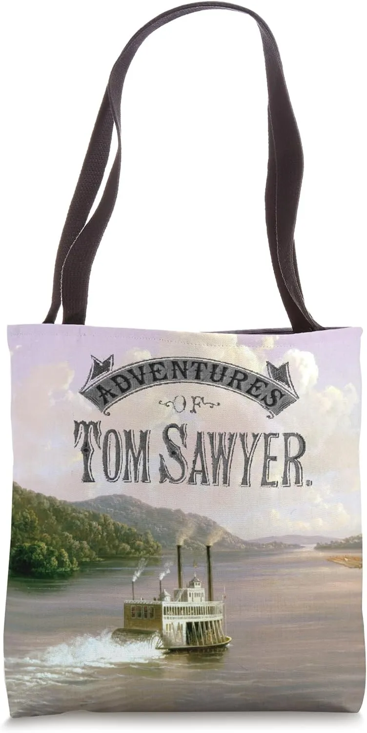 Tom Sawyer Adventures - Mississippi River Landscape Tote Bag