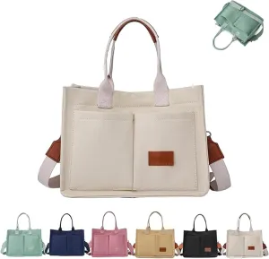 Tote Bag, Fashion Canvas Crossbody Bag, Large Capacity Portable Canvas Tote Bag Shoulder Bag For Women