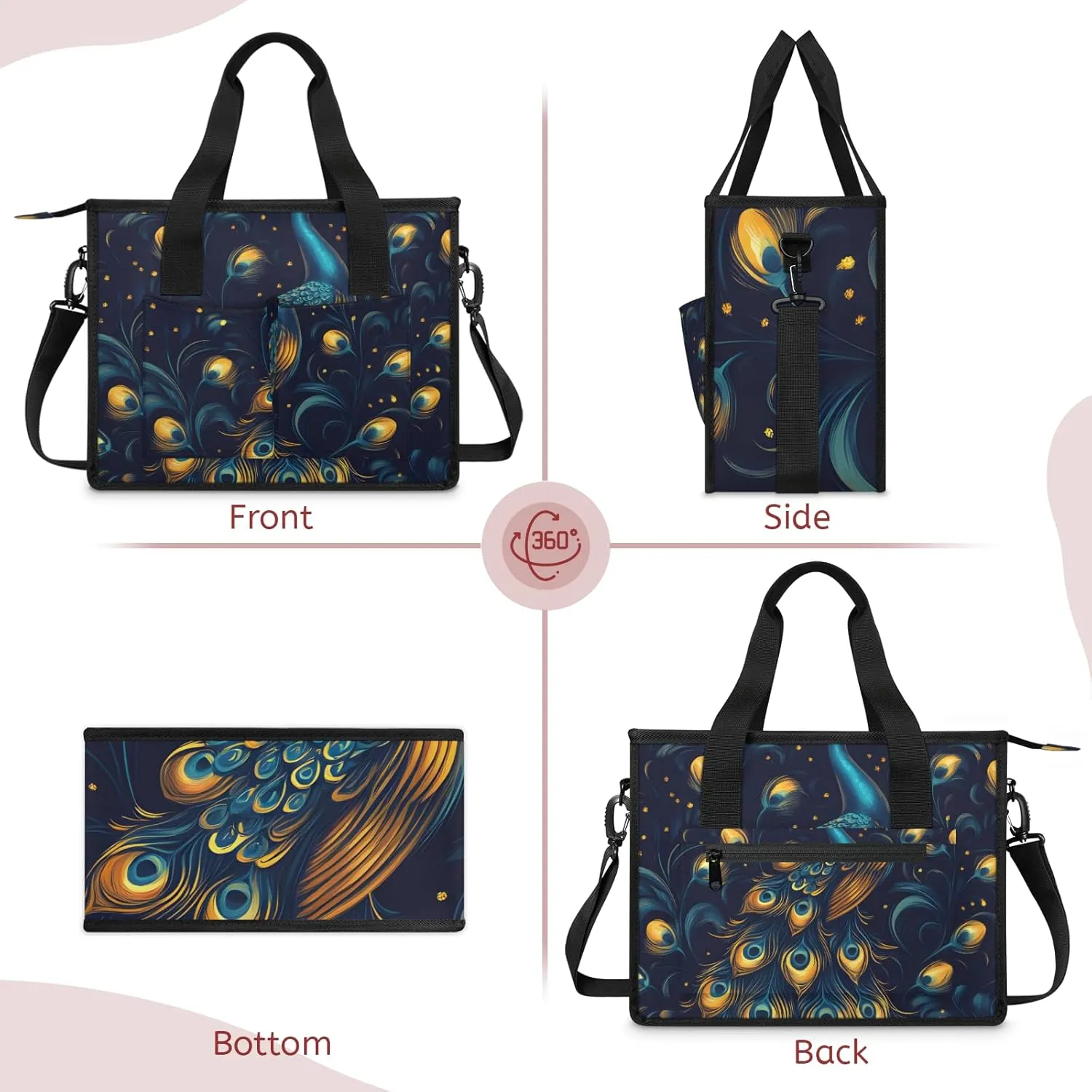 Tote Satchel Bag Set 3PCS for Women,Travel Shoulder Bag Handbag and Wallet Daily Use01