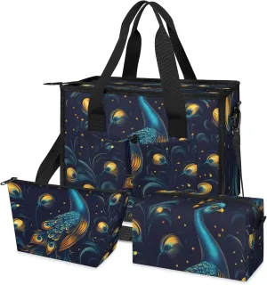 Tote Satchel Bag Set 3PCS for Women,Travel Shoulder Bag Handbag and Wallet Daily Use01