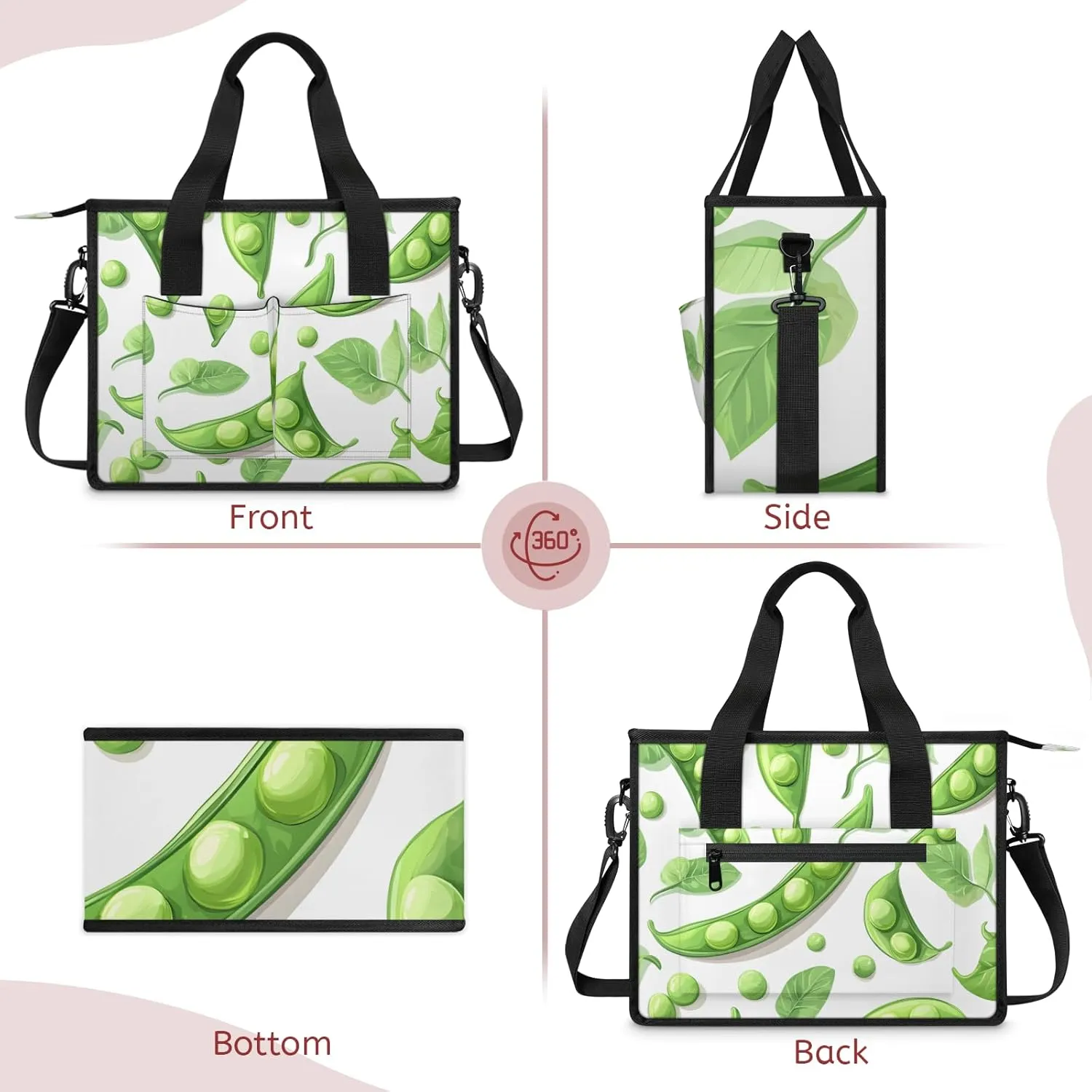 Tote Satchel Bag Set 3PCS for Women,Travel Shoulder Bag Handbag and Wallet Daily Use02