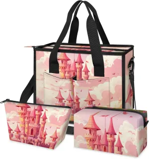 Tote Satchel Bag Set 3PCS for Women,Travel Shoulder Bag Handbag and Wallet Daily Use05