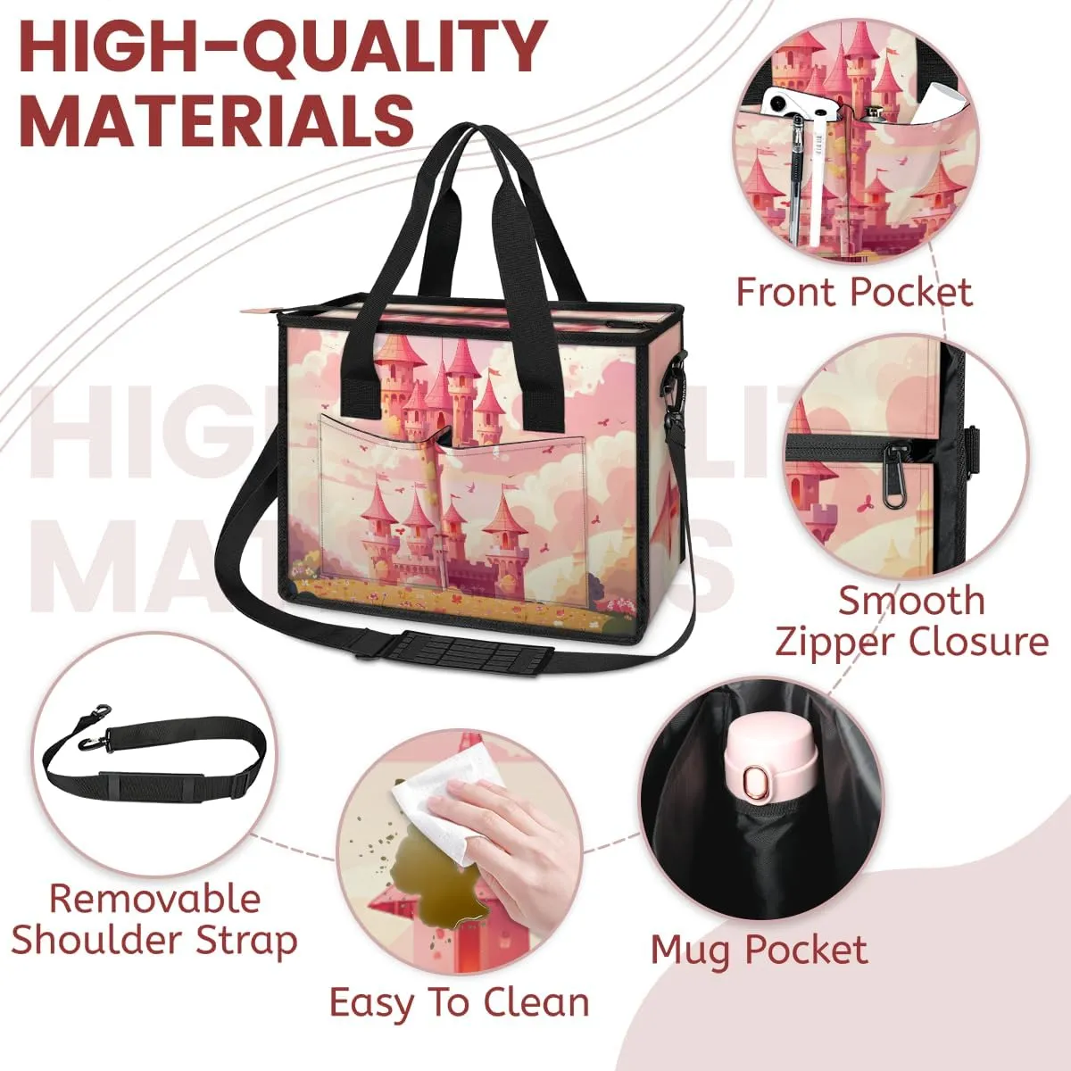 Tote Satchel Bag Set 3PCS for Women,Travel Shoulder Bag Handbag and Wallet Daily Use05