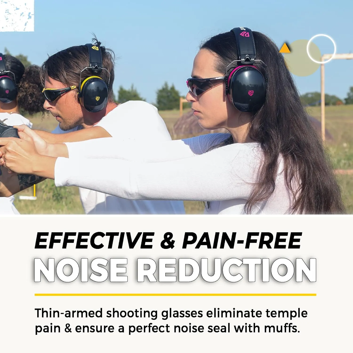 TradeSmart High-Performance Earmuffs for Shooting Range & Shooting Eye Protection Glasses   Firearm Confidence Course