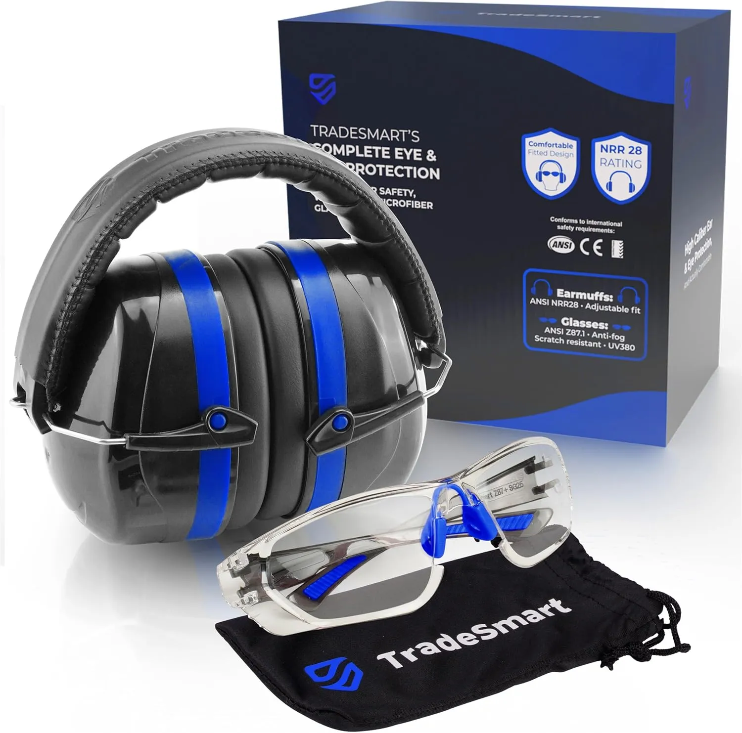 TradeSmart High-Performance Earmuffs for Shooting Range & Shooting Eye Protection Glasses   Firearm Confidence Course