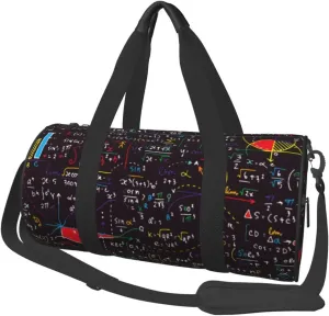 Travel Duffel Bag For Men Women-Math Education Geometrical Weekend Bag-Large Capacity Sport Gym Bag