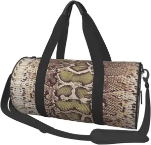 Travel Duffel Bag For Men Women-Snake Skin Stripe Weekend Bag-Large Capacity Sport Gym Bag