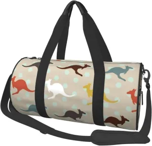 Travel Duffel Bag For Men Women-Unique Kangaroo Australia Weekend Bag-Large Capacity Sport Gym Bag