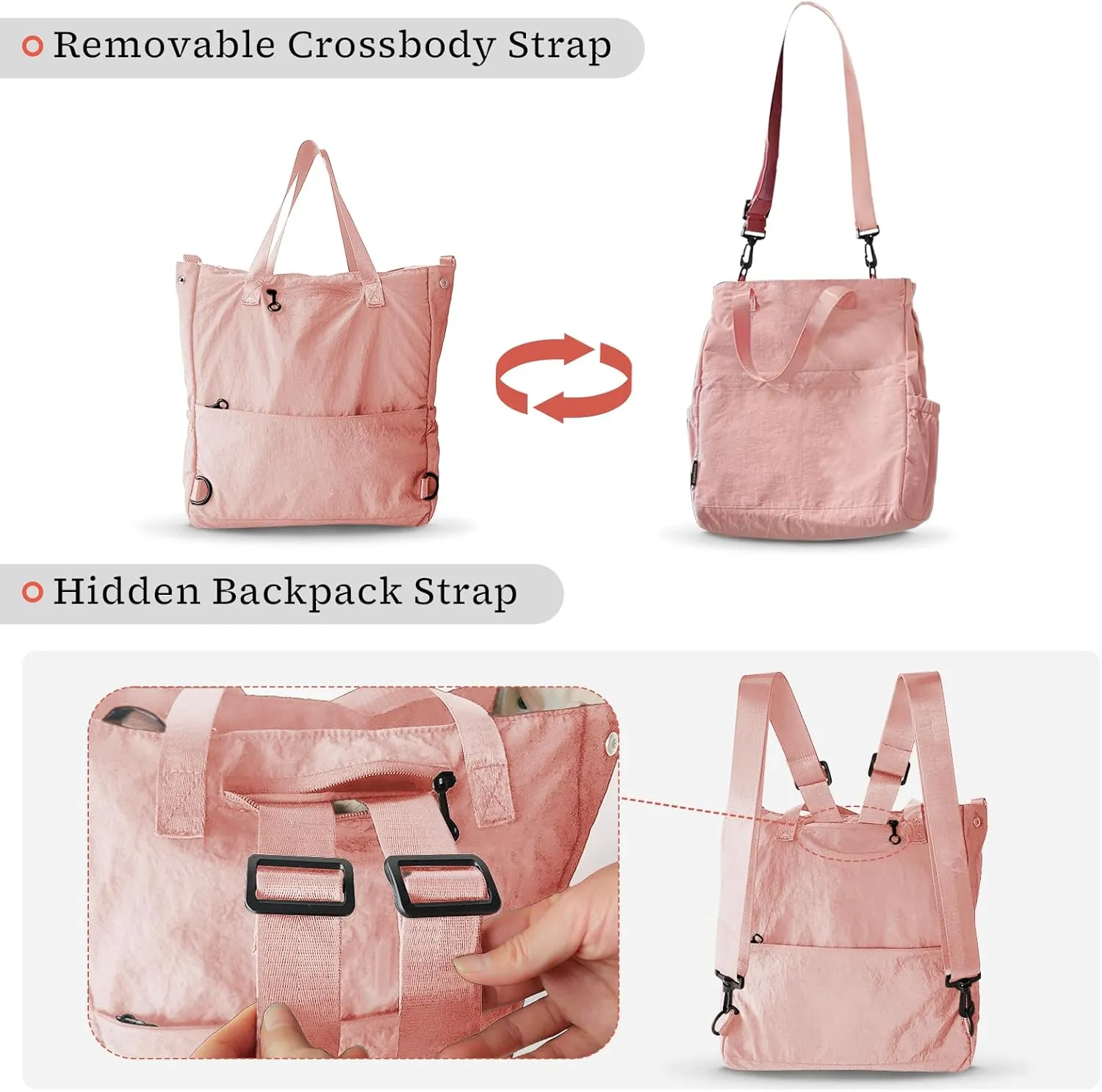 Travel Duffel Bag with Laptop Compartment, Gym Bag for Women Carry On Weekender Tote Overnight Backpack