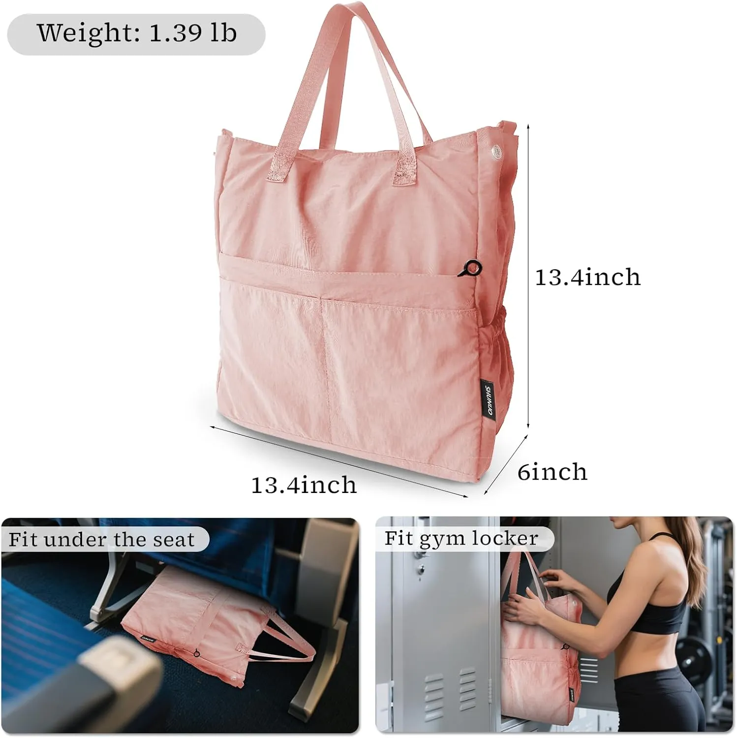 Travel Duffel Bag with Laptop Compartment, Gym Bag for Women Carry On Weekender Tote Overnight Backpack