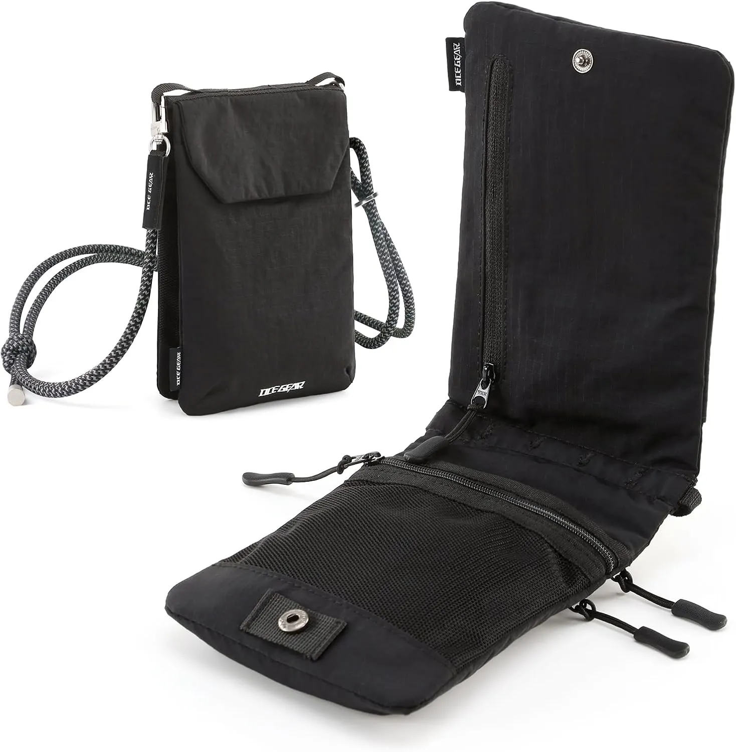 Travel Passport Holder Small Crossbody bag RFID Organizer Case Easy to Conceal Travel Pouch for Daily Use & Outdoor Activitie