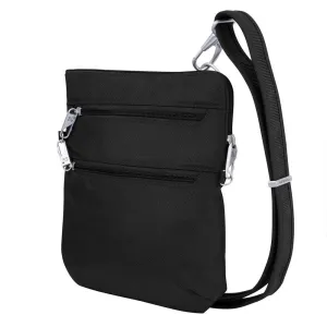 Travelon Anti-Theft Classic Slim Dbl Zip Crossbody Bag, Black (Black) - 43116 500