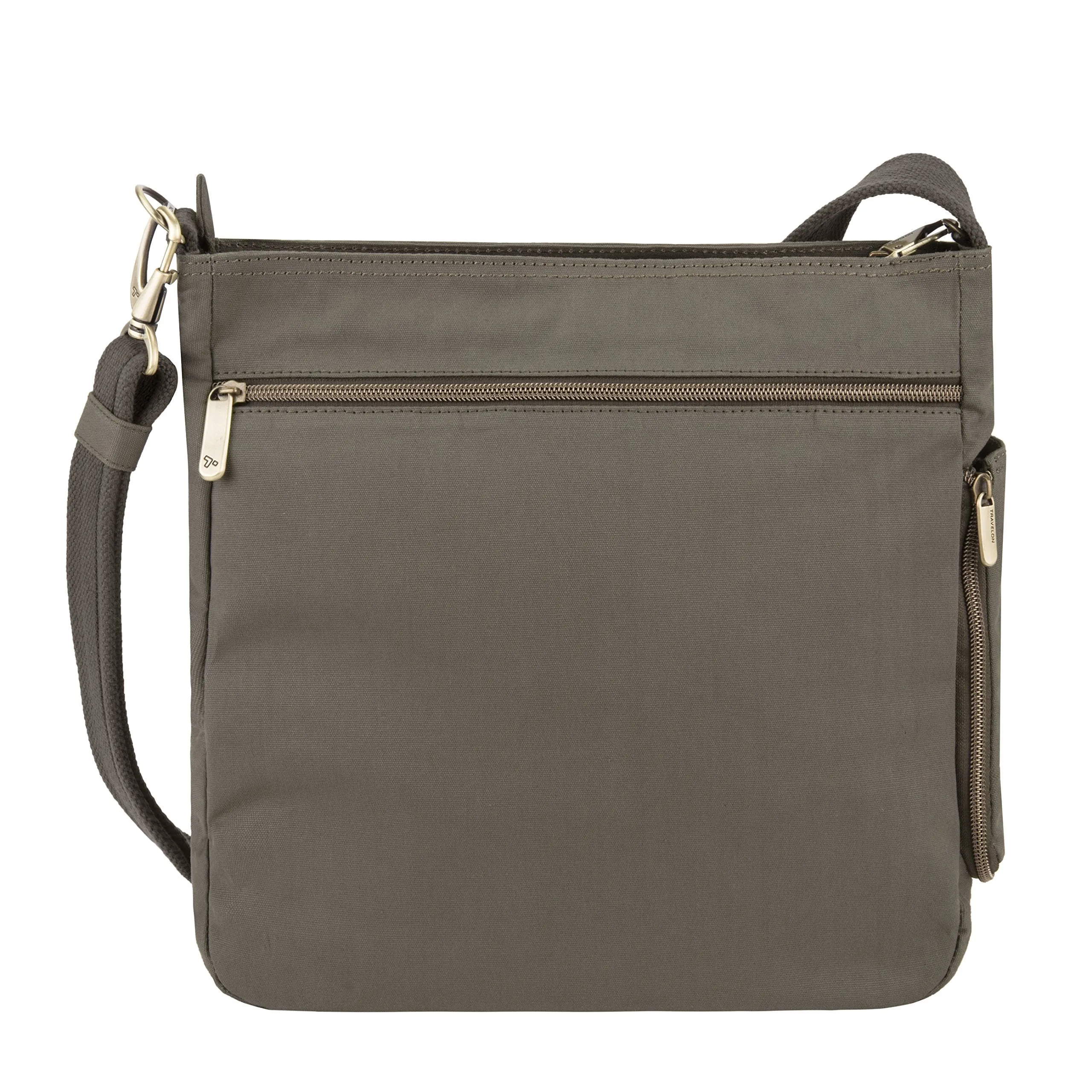 Travelon Travelon Anti-theft Courier N/S Crossbody, Stone Gray (gray) - 33304-840