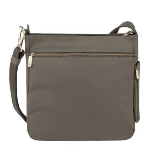 Travelon Travelon Anti-theft Courier N/S Crossbody, Stone Gray (gray) - 33304-840