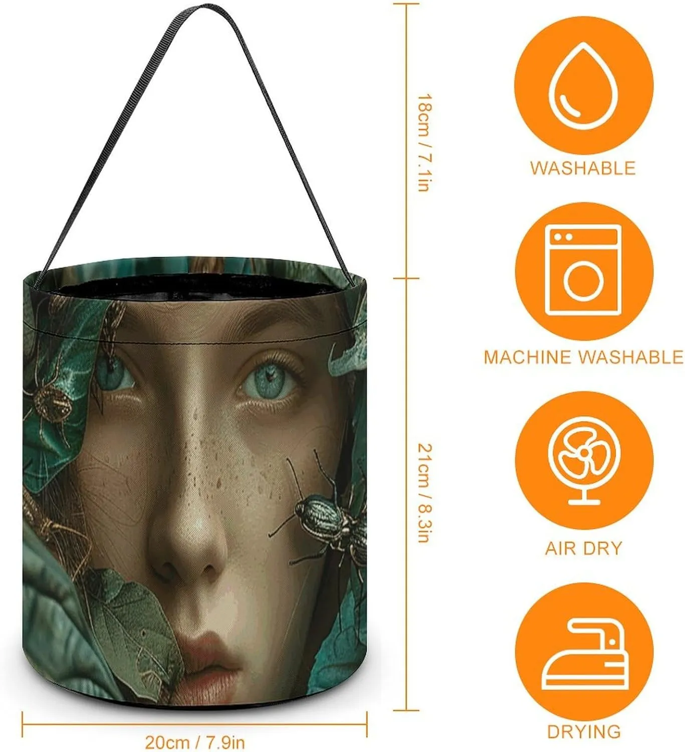 Trick Or Treat Bags Halloween Tote Bag Halloween Candy Buckets Orange Shirt Monkey Gift Bags Candy Bags for Halloween