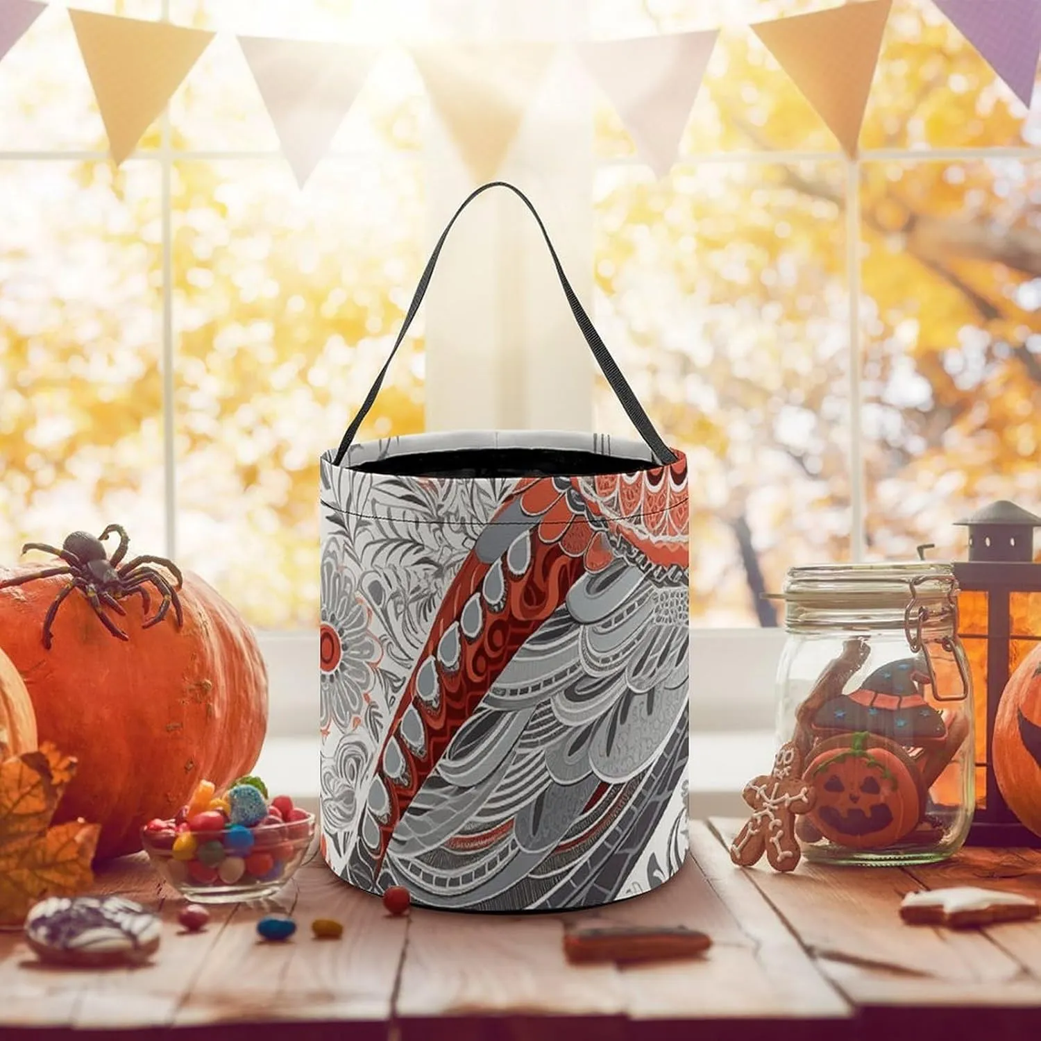Trick Or Treat Bags Halloween Tote Bag Halloween Candy Buckets Tree And Bear Gift Bags Candy Bags for Halloween