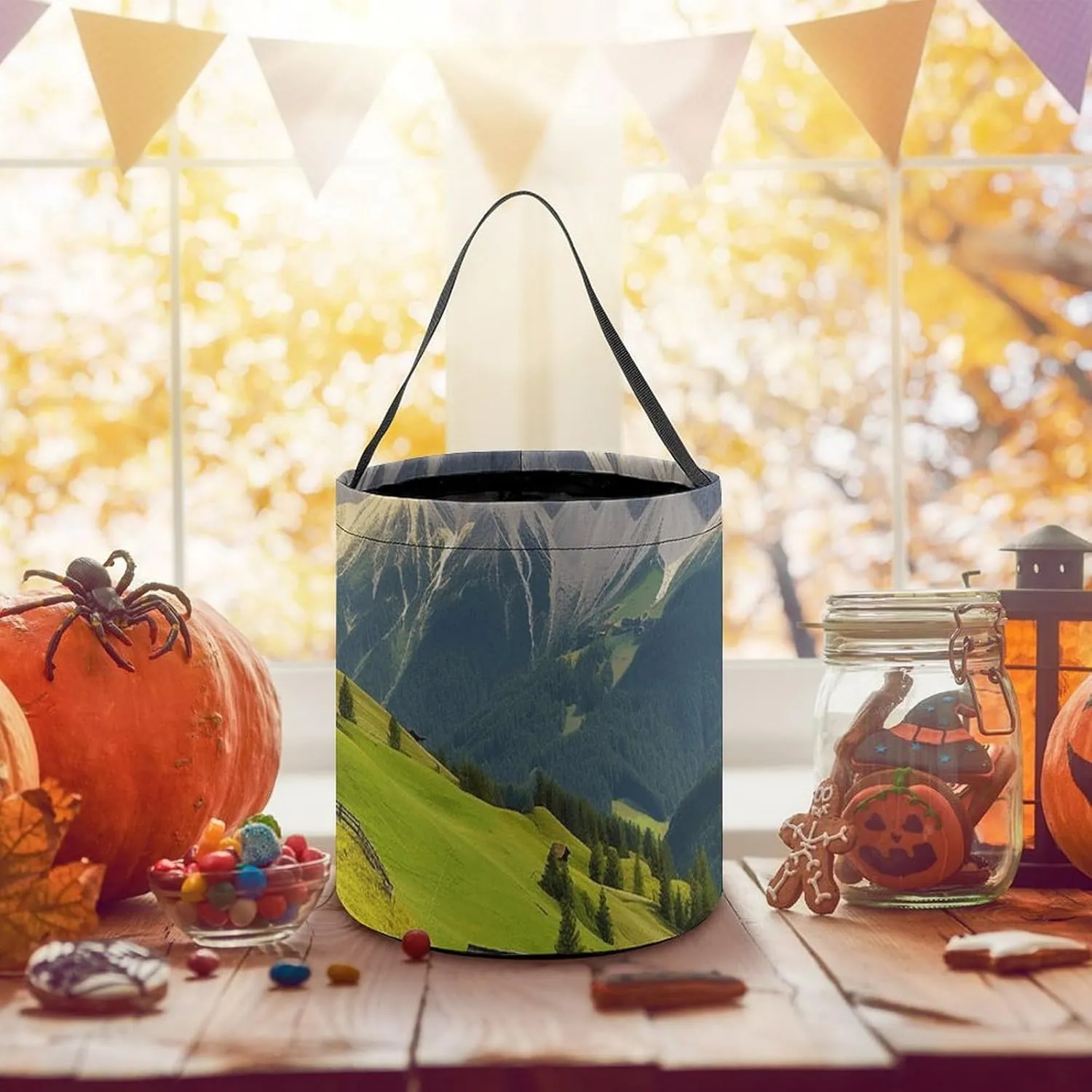 Trick Or Treat Bags Halloween Tote Bag Halloween Candy Buckets Tree And Bear Gift Bags Candy Bags for Halloween