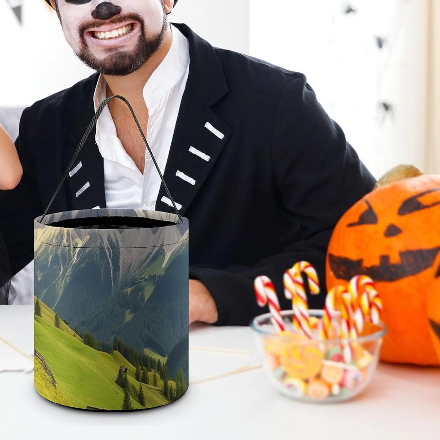 Trick Or Treat Bags Halloween Tote Bag Halloween Candy Buckets Tree And Bear Gift Bags Candy Bags for Halloween