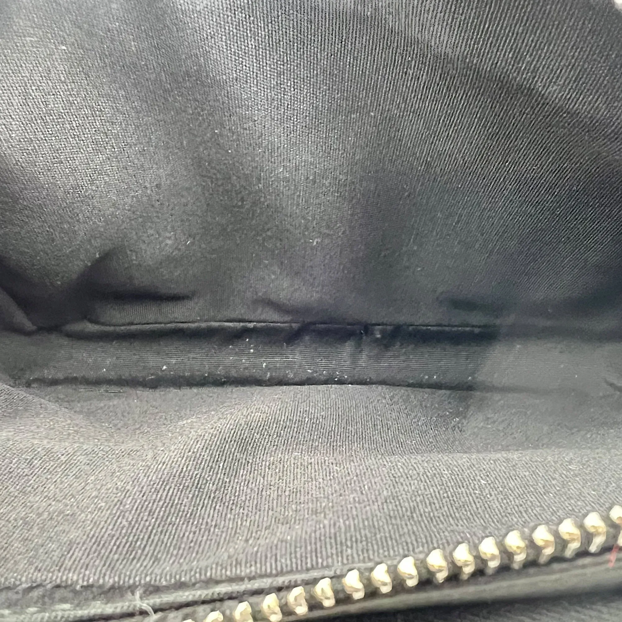 Triple Pouch Crossbody Bag Black in Jacquard, Silver hardware