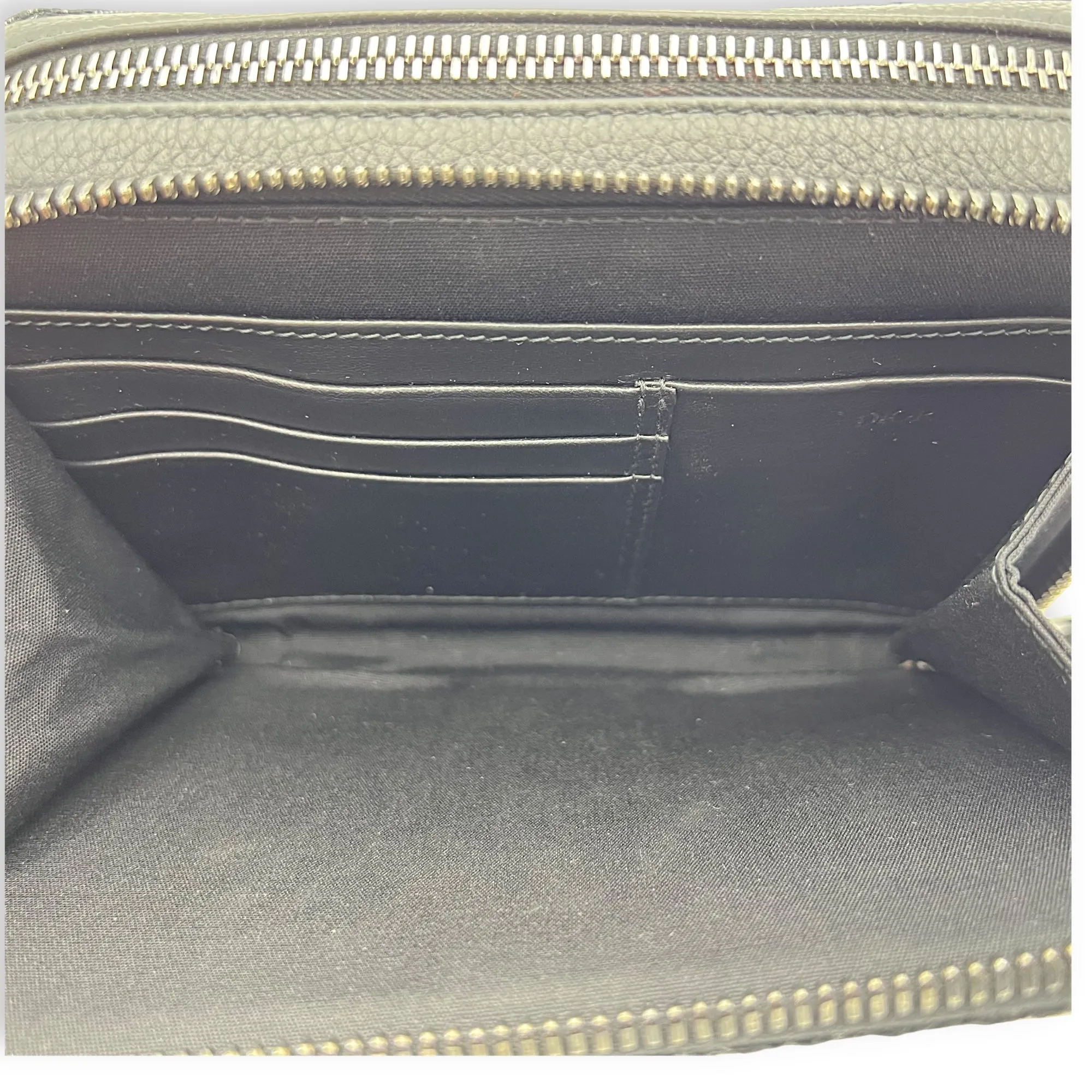 Triple Pouch Crossbody Bag Black in Jacquard, Silver hardware