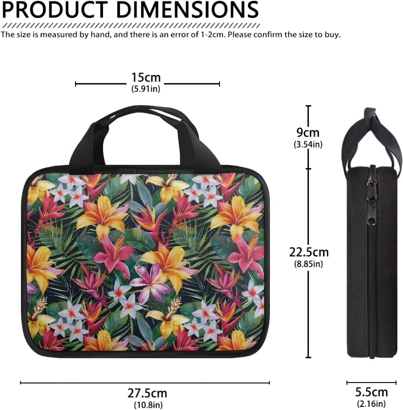 Tropical Leaf Flower Print Bible Carrying Case,Cover for Bible,Floral Bible Crossbody Bag,Bible Case for Women,Bible Satchel Bag,Aesthetic Bible Carrying Case,Religious Gift