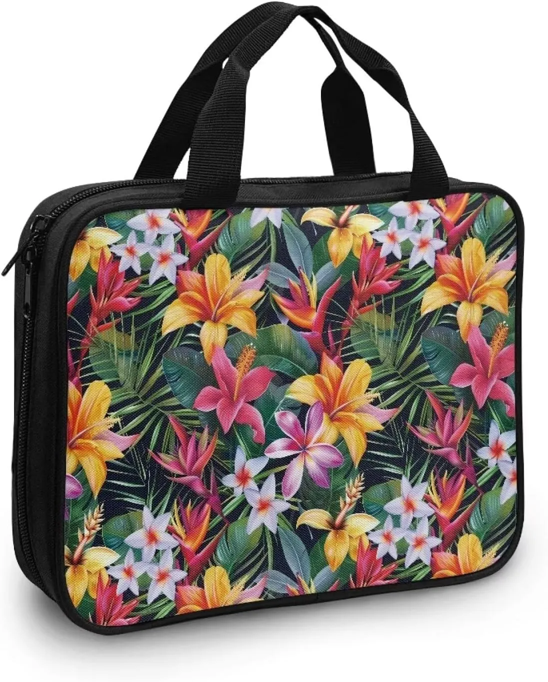 Tropical Leaf Flower Print Bible Carrying Case,Cover for Bible,Floral Bible Crossbody Bag,Bible Case for Women,Bible Satchel Bag,Aesthetic Bible Carrying Case,Religious Gift