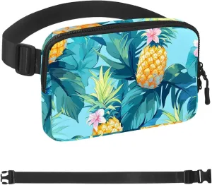 Tropical Pineapple Fruit Crossbody Fanny Pack for Men&Women,Belt Bag for Travel Casual Walking Running Hiking Cycling, 1.5x9.0x5.9in/4x23x15cm