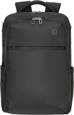 Tucano MARTE GRAVITY AGS AntiGravity System Backpack, Compatible with 16” MacBook/15.6” laptops Load Reduction Tech using elastic kind of shock-absorbing shoulder straps - Black