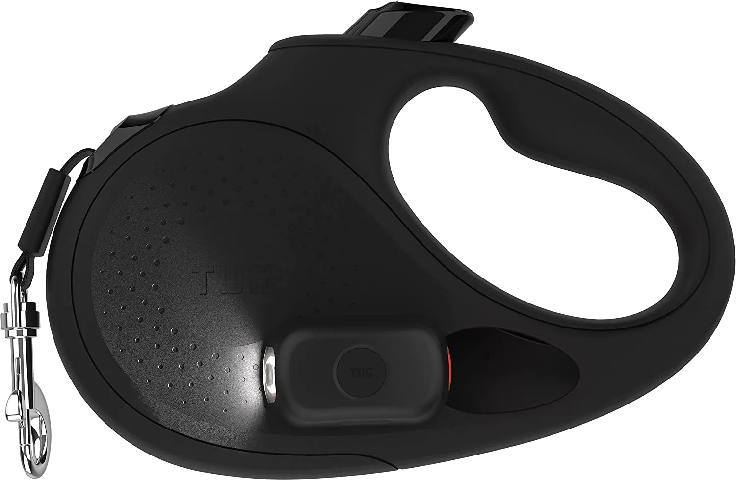 TUG Oval 360° Tangle-Free Retractable Dog Leash | Flashlight Included | Integrated Waste Bag Dispenser Pocket