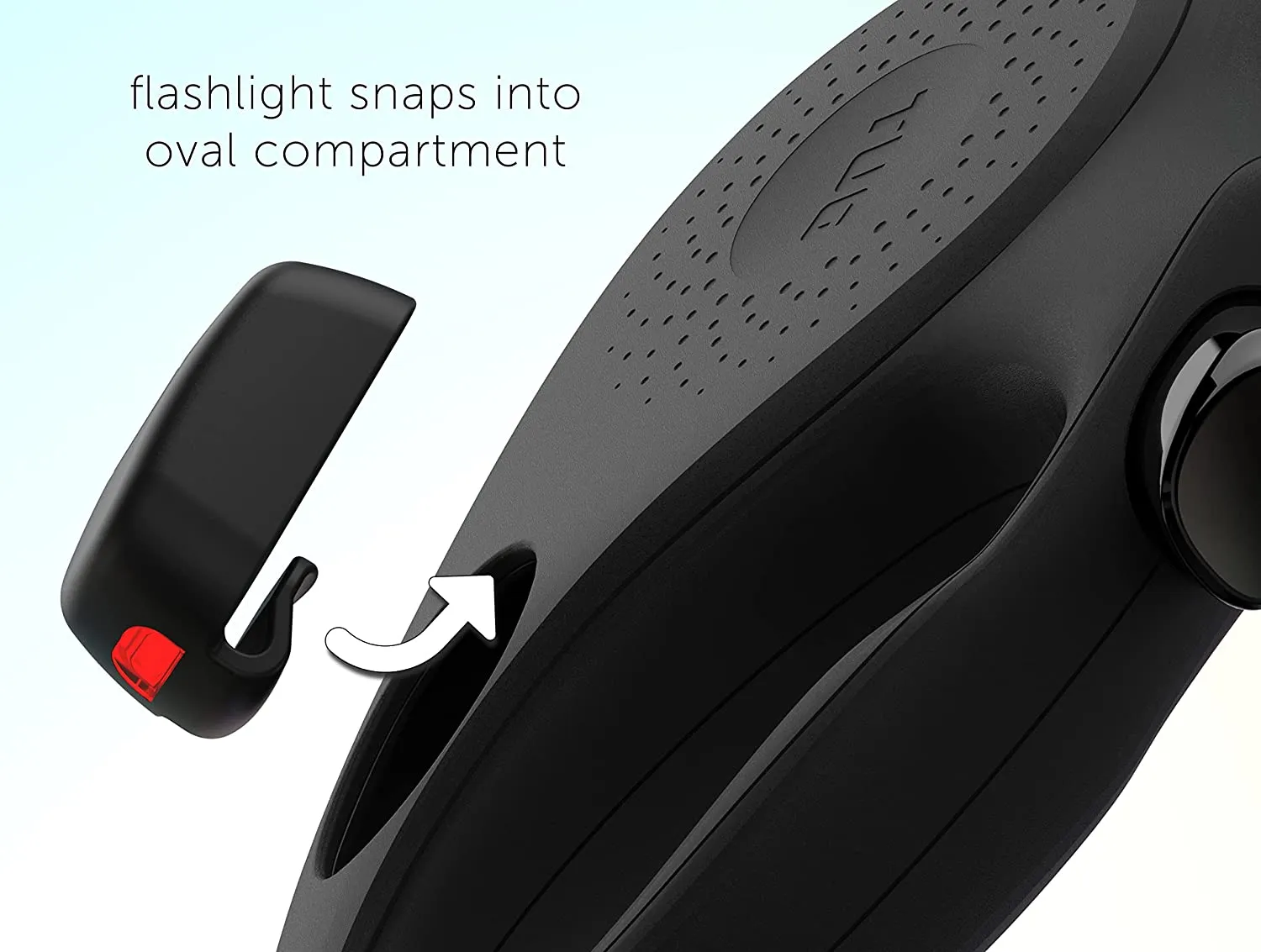 TUG Oval 360° Tangle-Free Retractable Dog Leash | Flashlight Included | Integrated Waste Bag Dispenser Pocket