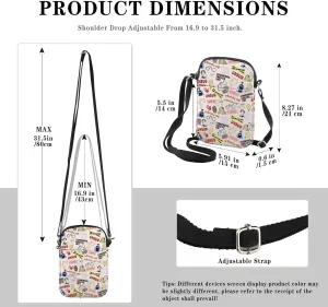 TV Show Inspired Gift TV Show Merchandise Zipper Pouch Spencer Lover Gift Crime Show Crossbody Bag for Crime Fans(Crime TV Pattern CB)