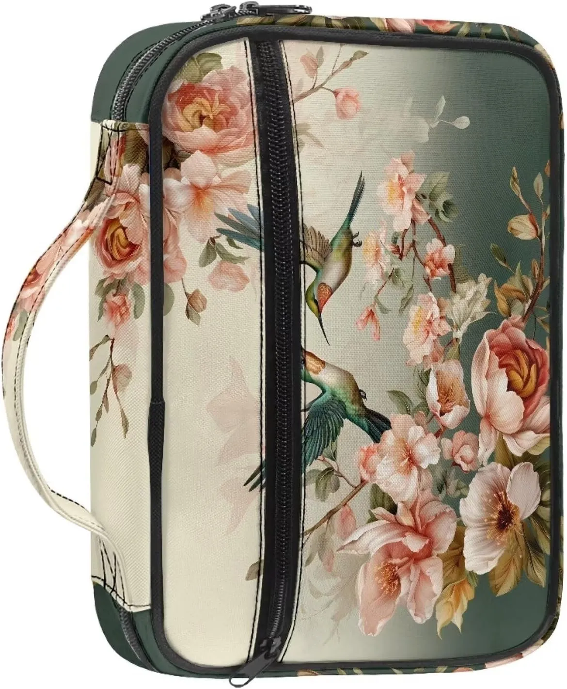 Uasibuni Floral Birds Bible Covers for Women Men Bible Case Bible Bag Tote Bible Bag with Handle Scripture Case Church Bag Religions Gift,Easter Gift