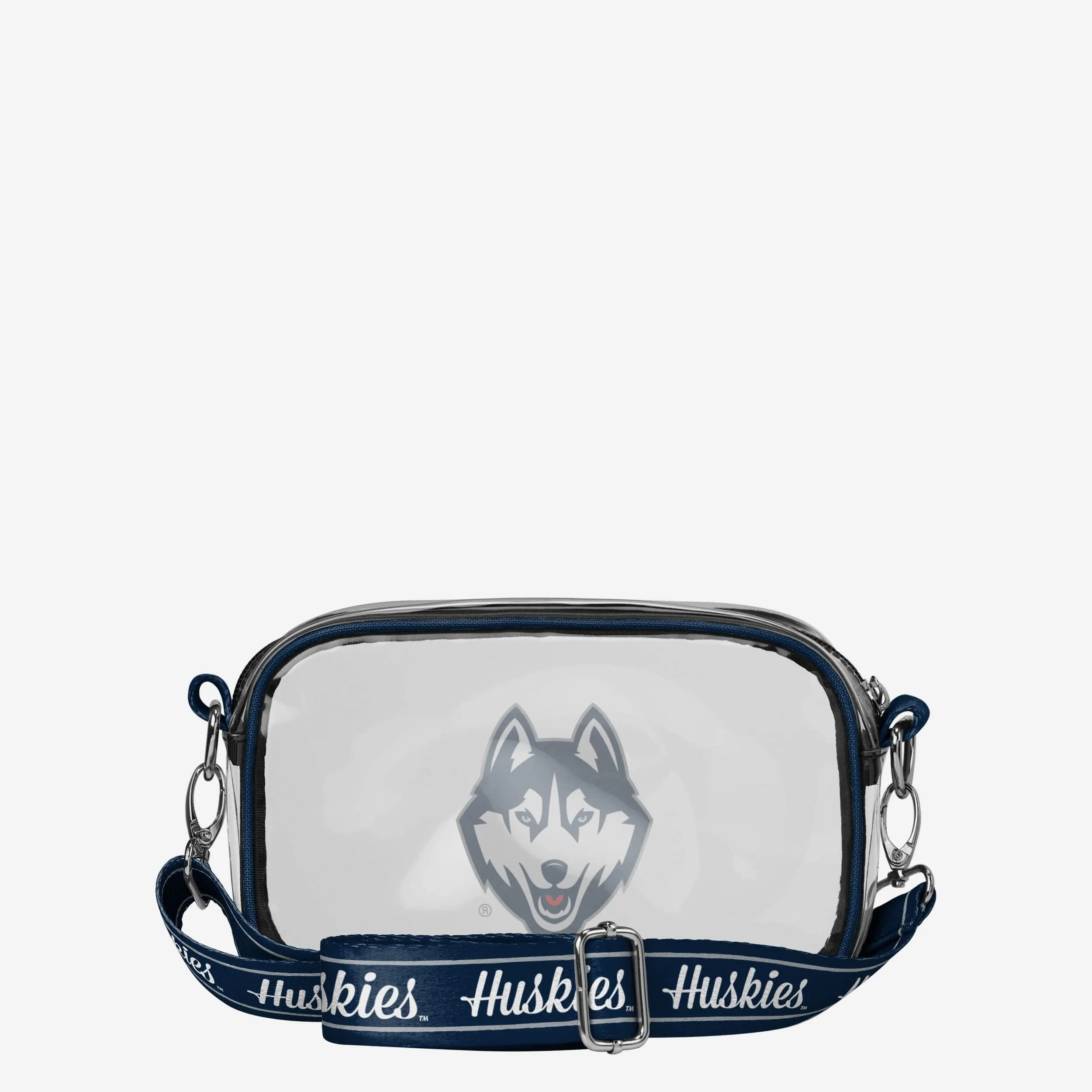 UConn Huskies Team Stripe Clear Crossbody Bag