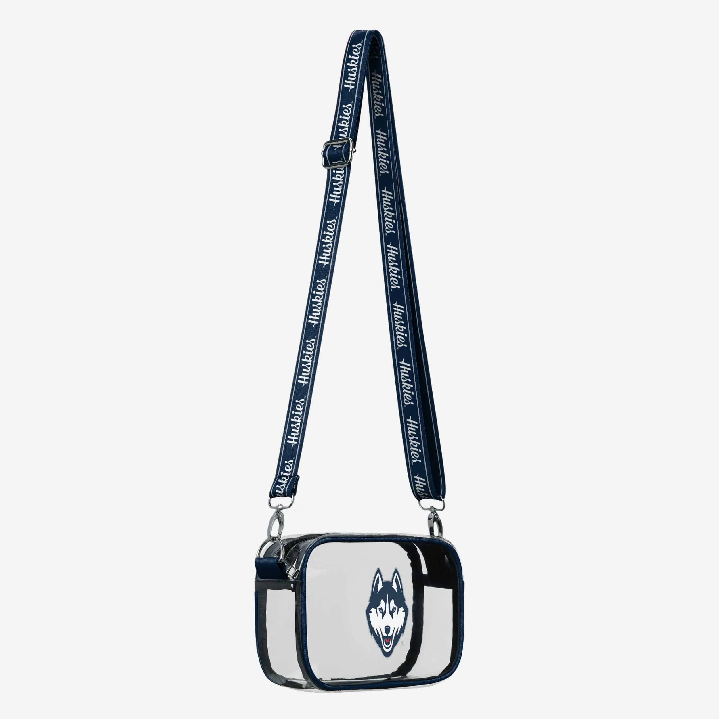 UConn Huskies Team Stripe Clear Crossbody Bag