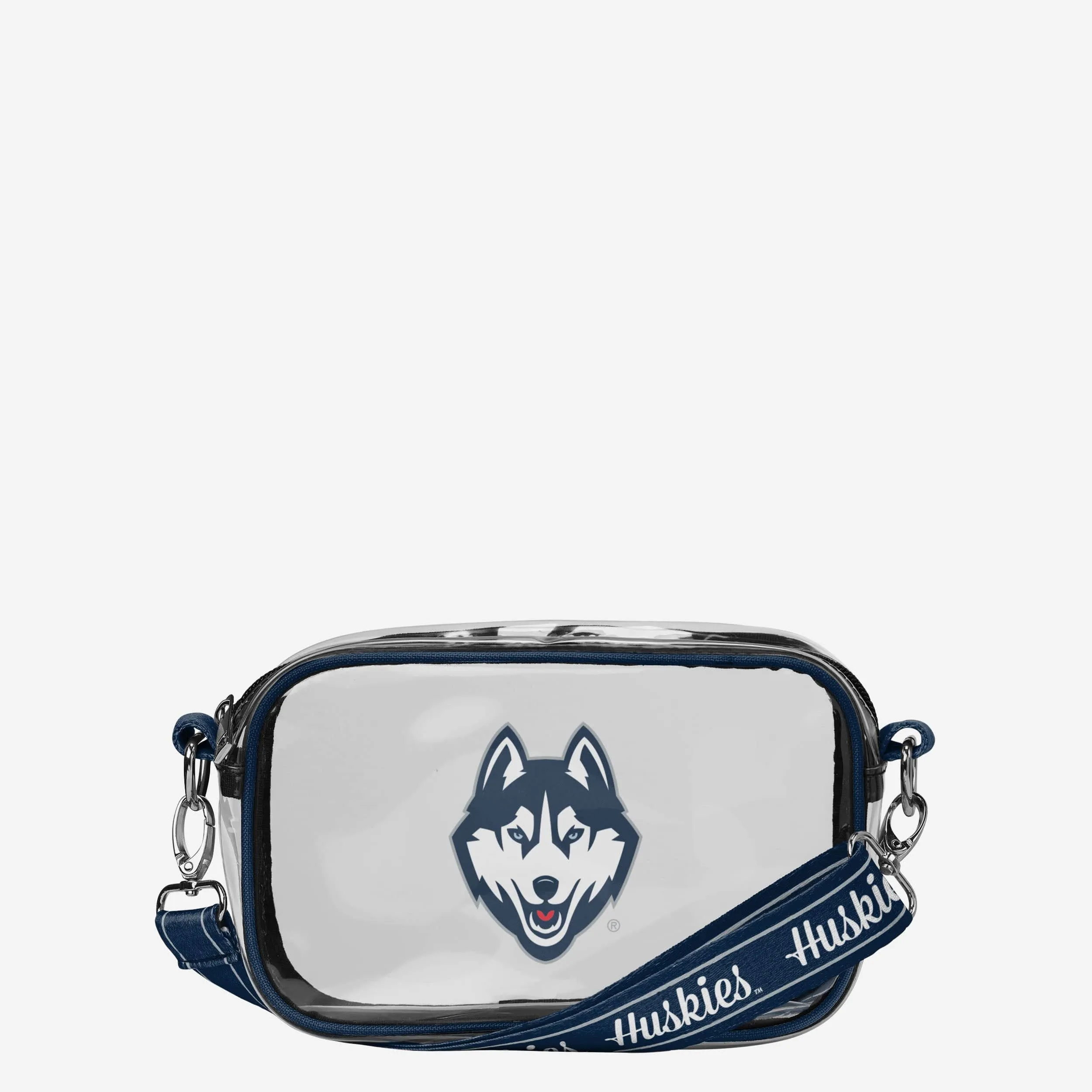 UConn Huskies Team Stripe Clear Crossbody Bag