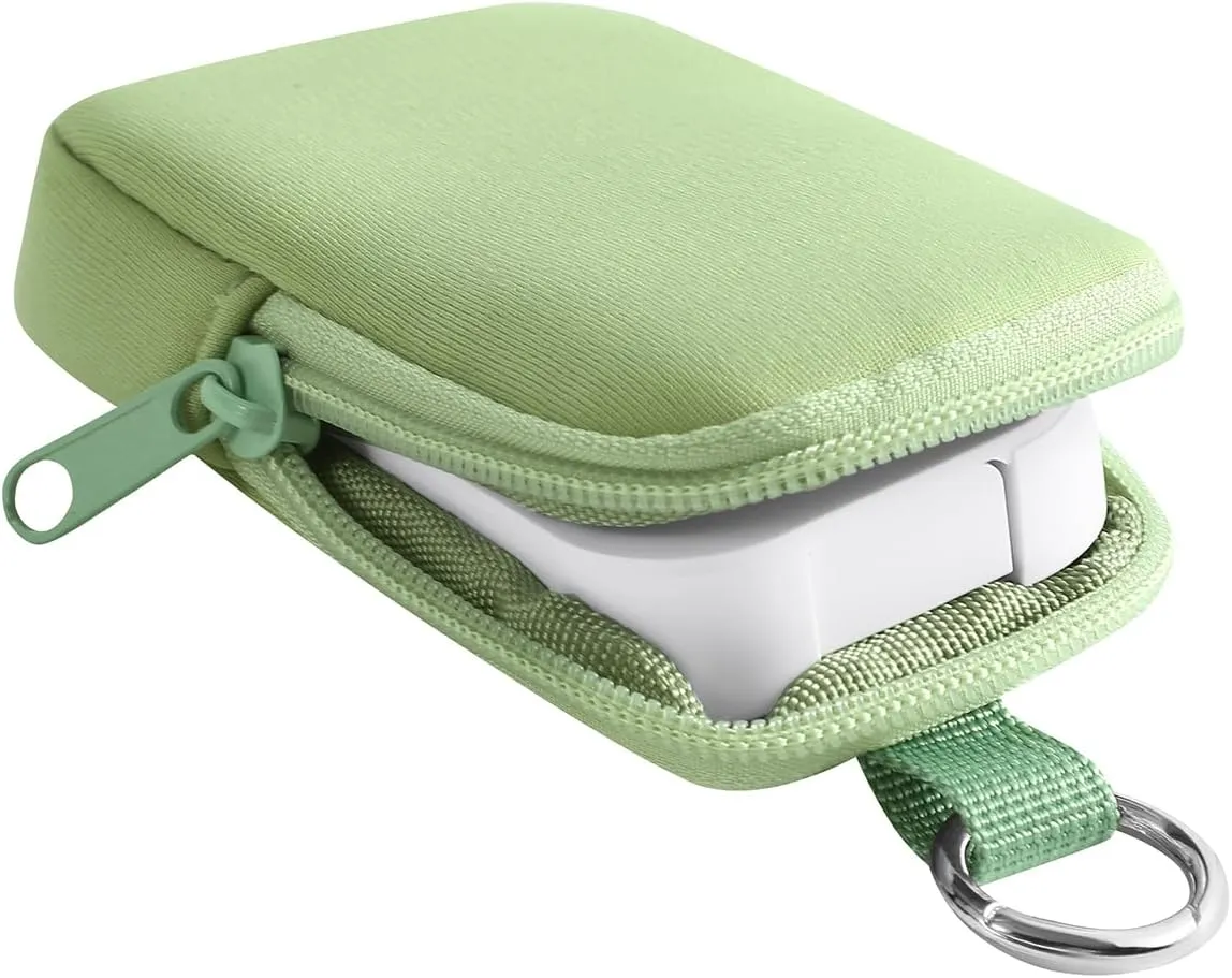 uekeboag 2Pcs Small Soft Neoprene Pouch with Zipper, Mini Portable Makeup Bag,Fashion Accessory with Snap Hook,Coin Purse Lipstick Cosmetic Travel Organizer(Black and Avocado Green)