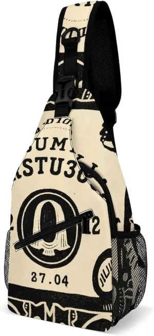 Ultra Lightweight Sling Bag Backpack Crossbody Chest Rucksack Anti-Theft Multipurpose Bag for Bicycle Sport Hiking Travel Camping, Magic Spirit Board Witch Art